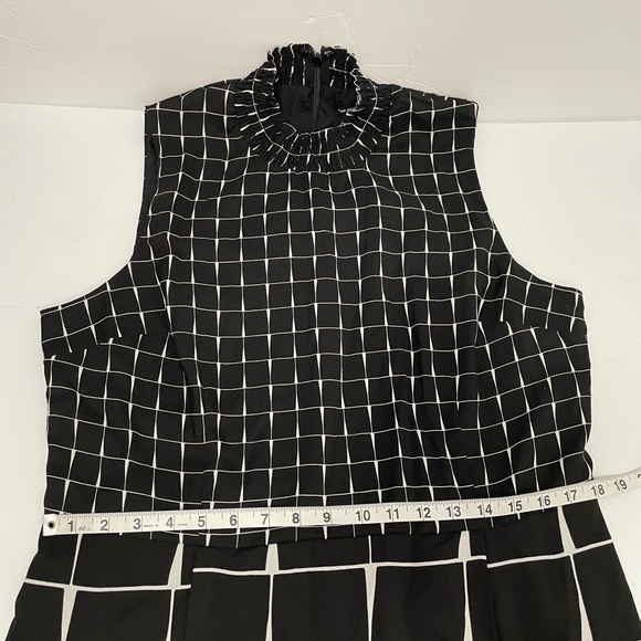 WHO WHAT WEAR Black Printed High Neck A-line Dress Size XL - Picture 10 of 11